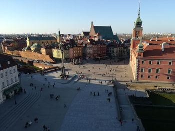 Warsaw square viewed from above