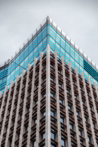 Low angle view of modern building against sky