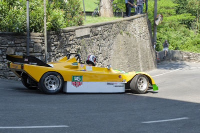 Side view of a car on the road