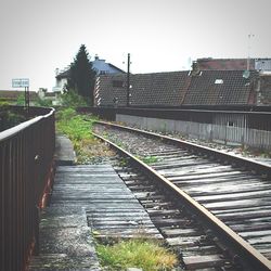 Railroad tracks in city