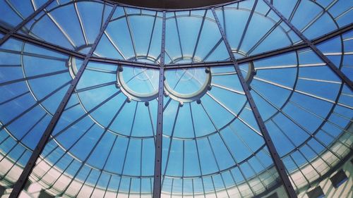 Low angle view of skylight