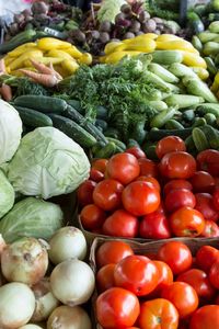 Full frame shot of vegetables for sale at market