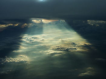 Aerial view of cloudy sky