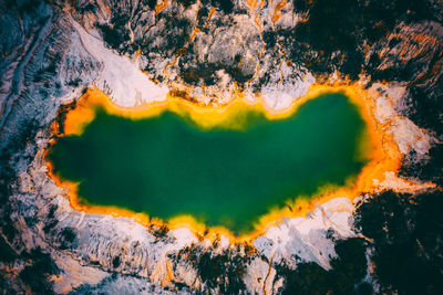 Panoramic view of volcanic mountain