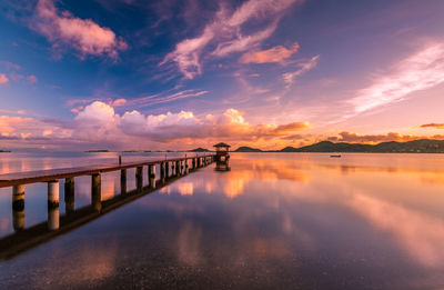 Kaneohe bay pier at sunrise