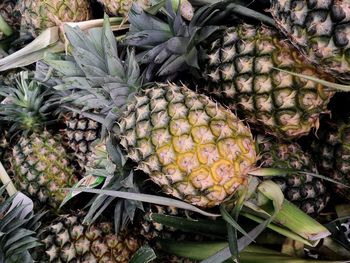 High angle view of fruits for sale in market