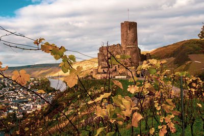 View of ruins of landshut castle, germany.