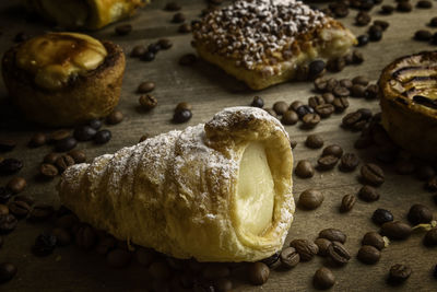 Close-up of bread on table