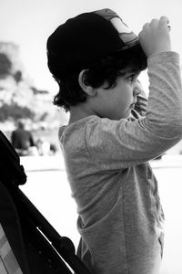 Portrait of a boy looking at camera