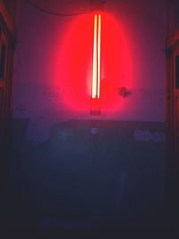 Close-up of illuminated red light