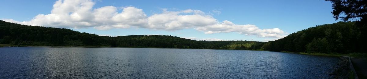 Panoramic view of lake against sky