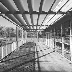 View of an empty elevated walkway