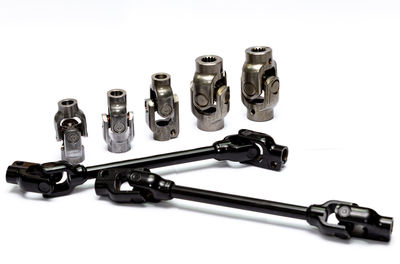High angle view of machine part