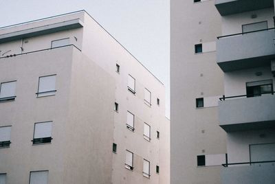 Low angle view of building against clear sky