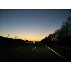 Country road at sunset