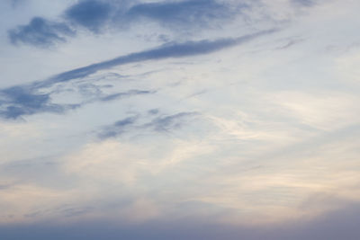 Low angle view of clouds in sky