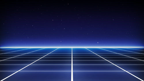 Full frame shot of illuminated blue sky at night