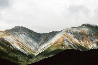 Scenic view of mountain range against sky