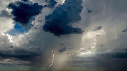 Low angle view of cloudy sky