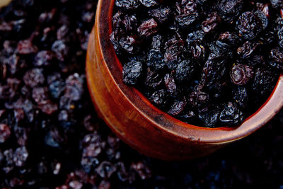 Close-up view of raisins