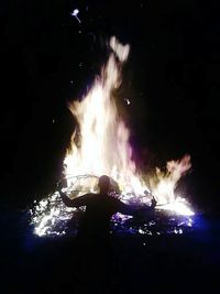 Campfire at night