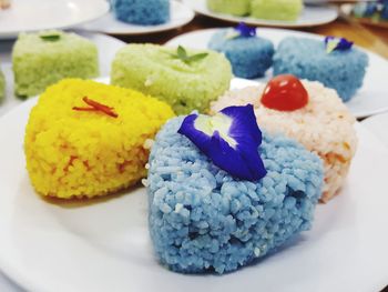 Close-up of cake in plate