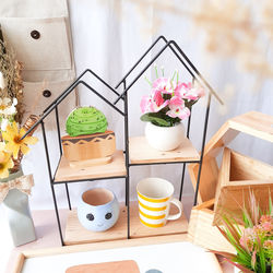 High angle view of potted plant on table