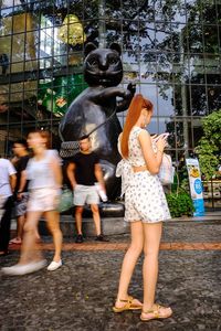 Full length of a sculpture
