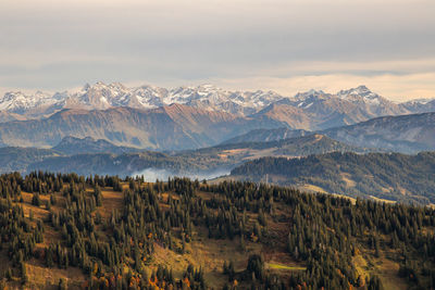 Scenic view of mountains in the german alps