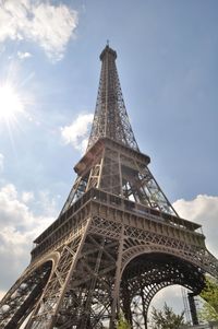 Low angle view of tower against sky