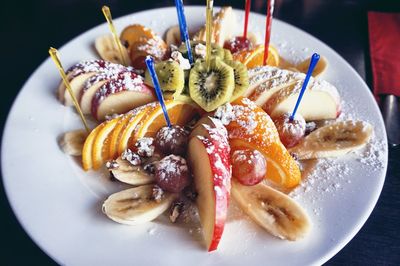 Close-up of dessert in plate