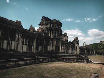 Exterior of temple against sky