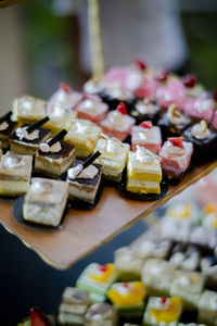 Close-up of sushi on table