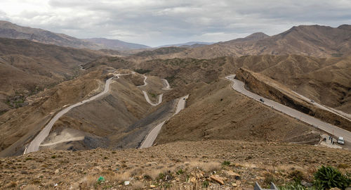 Scenic view of desert against sky