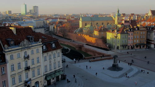 High angle view of city