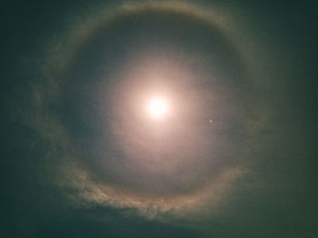 Low angle view of moon in sky