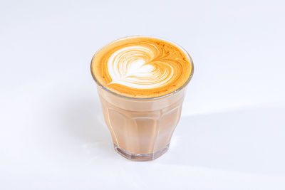 Close-up of coffee against white background