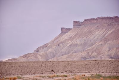 Scenic view of rocky mountains against sky