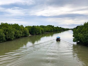 Scenic view of river against sky