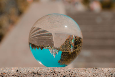 Close-up of crystal ball