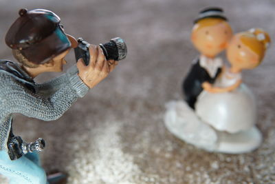 Close-up if figurine on table