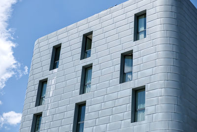 A steel iron tiled tall building