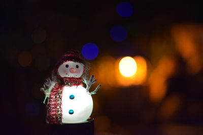 Close-up of illuminated christmas lights