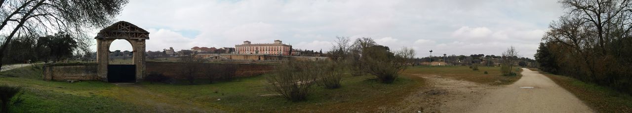 Panoramic view of buildings against sky