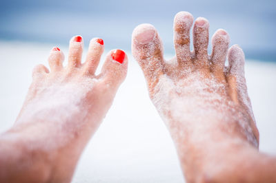 Low section of person legs