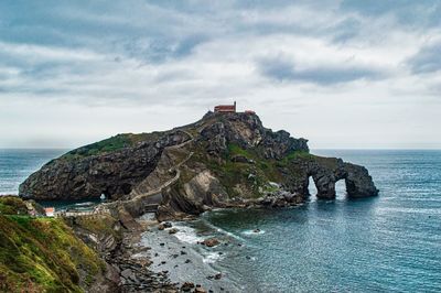 San juan de gaztelugatxe against the dramatic sky