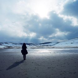 Scenic view of snow covered landscape