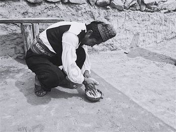 Man sitting outdoors