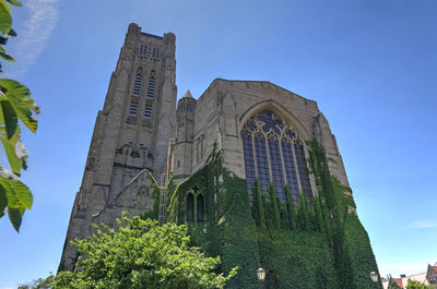 Low angle view of historical building against clear sky