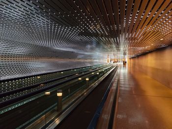 Blurred motion of railroad station